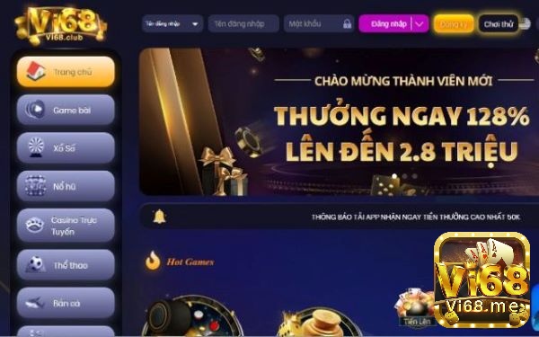 VI68 có nhiều game slot phong phú nhất hiện nay