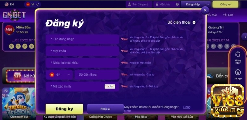 Đăng ký gnbet như thế nào?