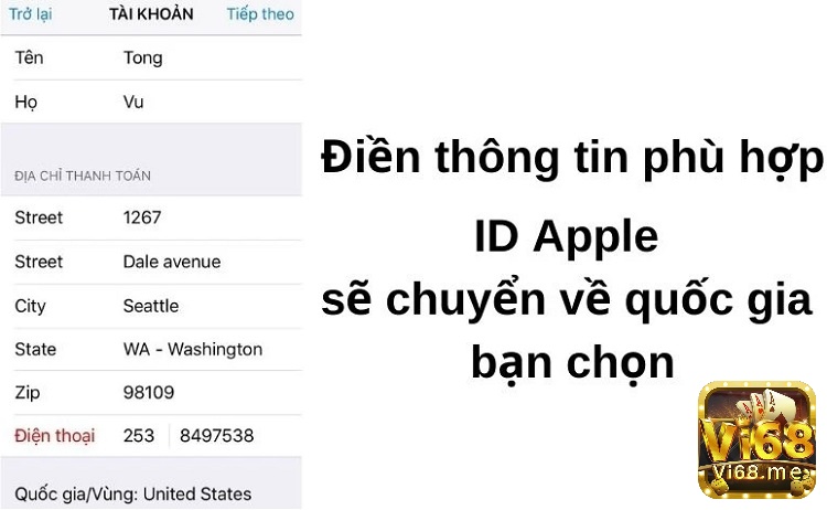 Điền thông tin ID